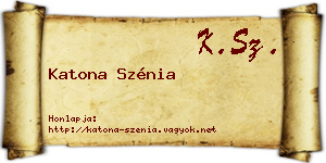 Katona Szénia névjegykártya